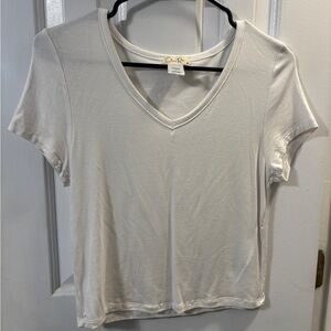 Olivia Rae Classic White V-Neck Tee